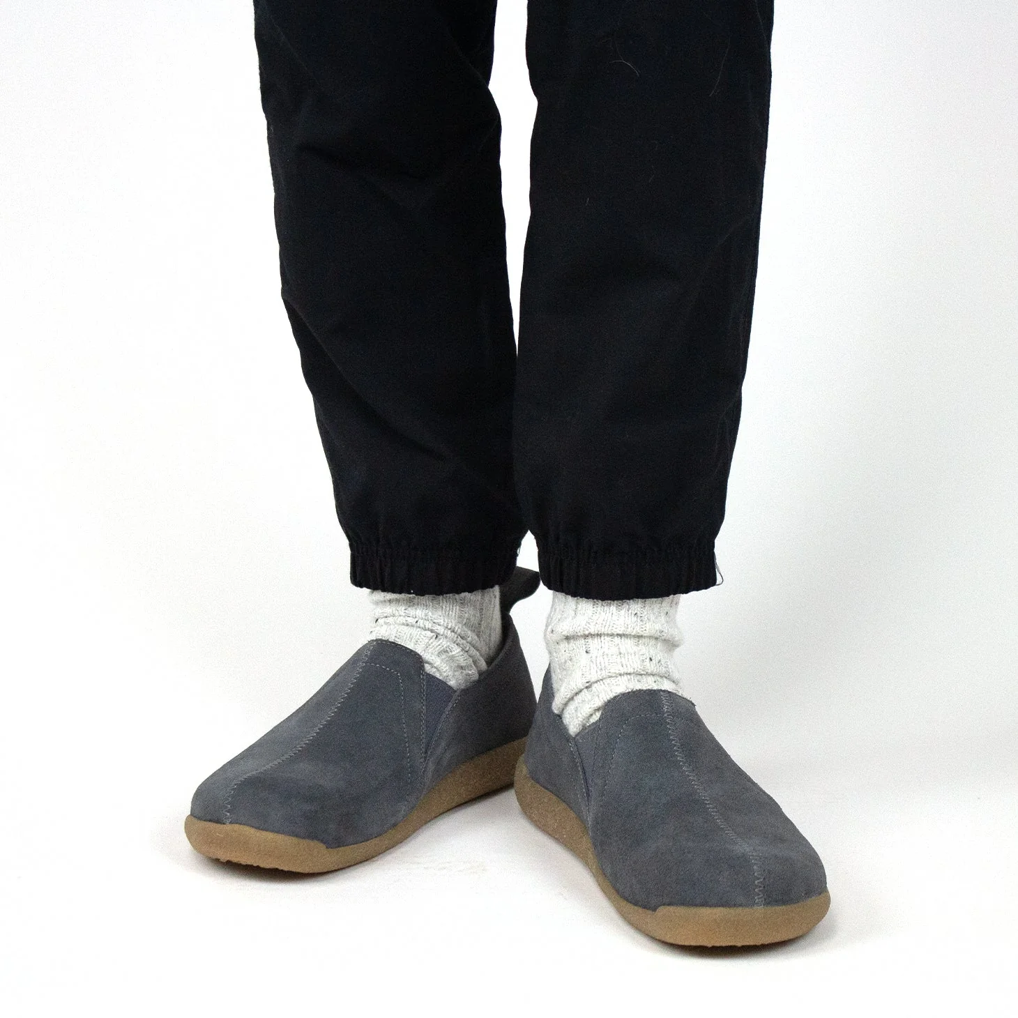 Barso Unisex Suede Slipper in Slate - Image 3