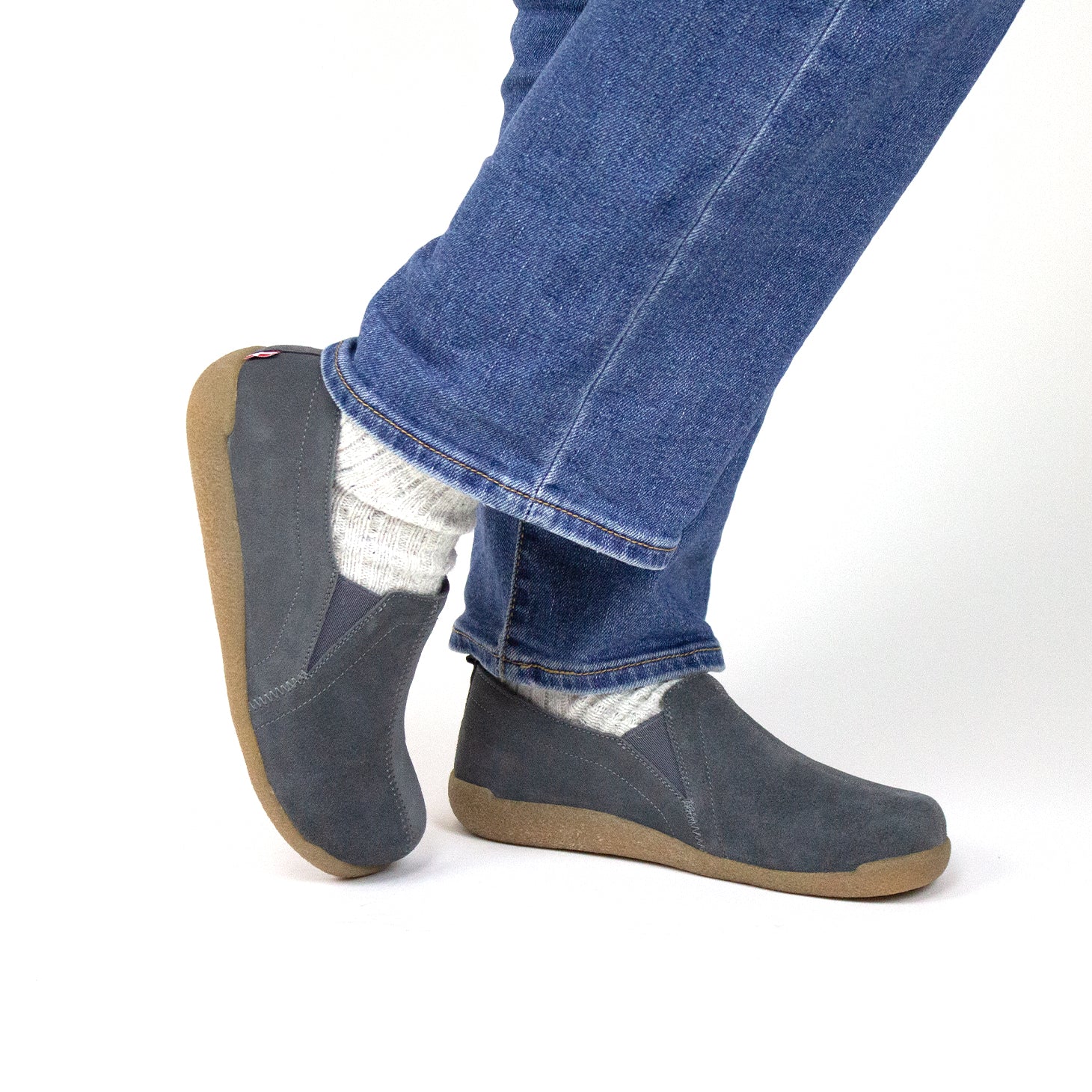 Barso Unisex Suede Slipper in Slate - Image 4