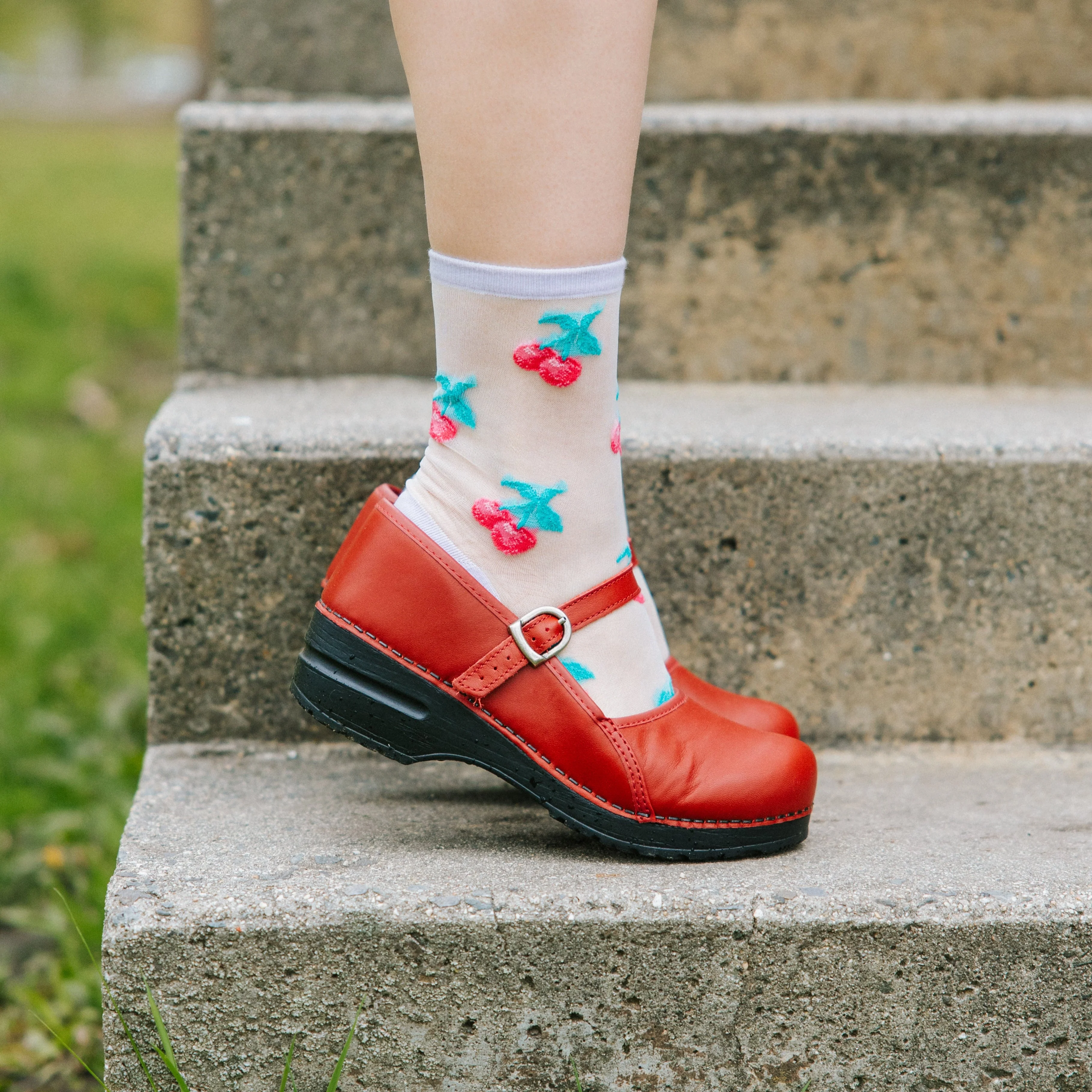 Clare Women's Mary Jane Clog in Red - Image 4