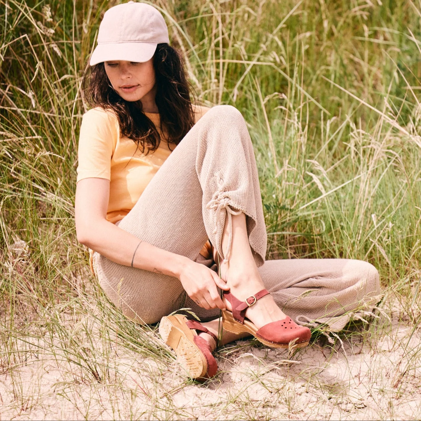 Heart Women's Sandal in Deep Red - Image 3