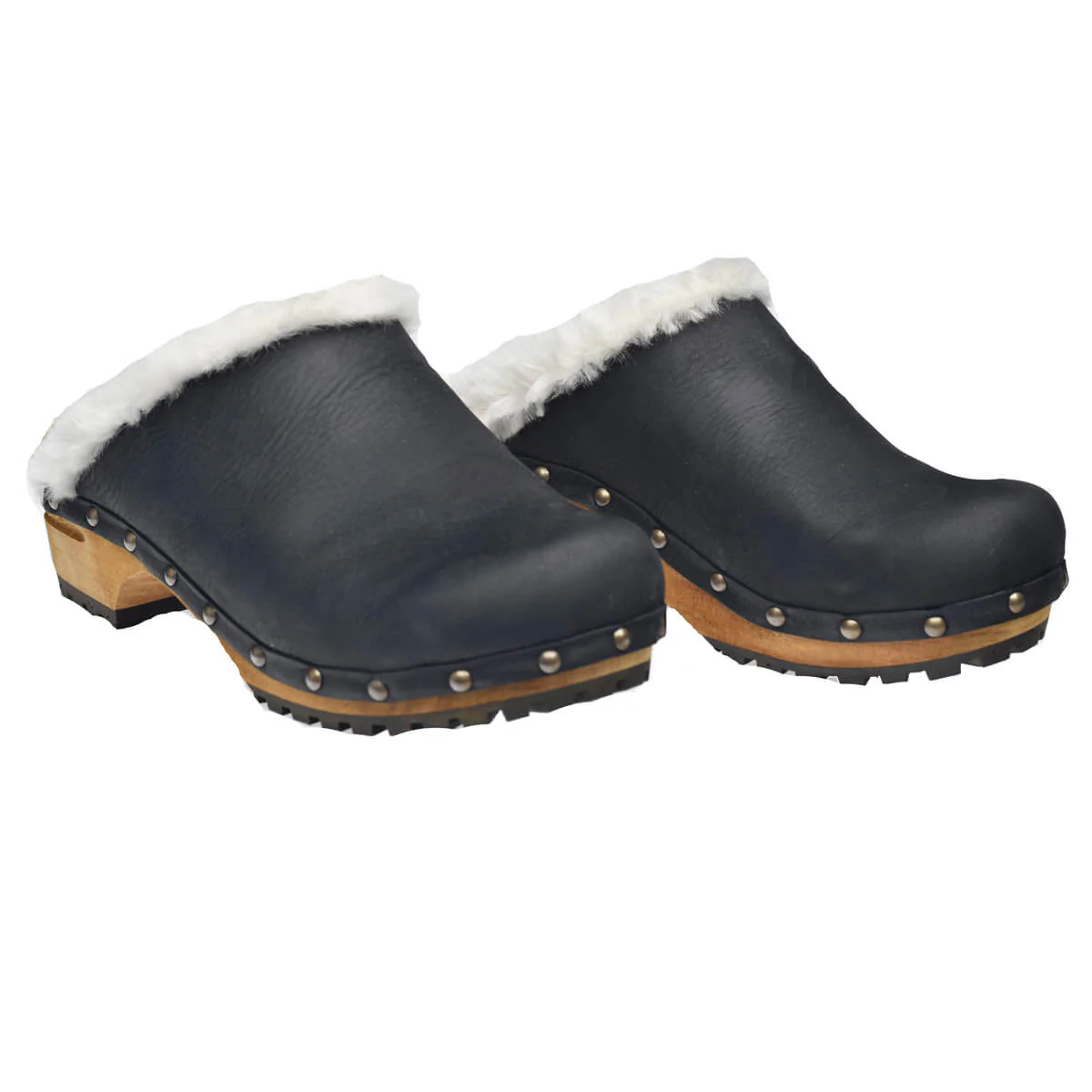 Hese Women's Wood Clog in Black - Image 3