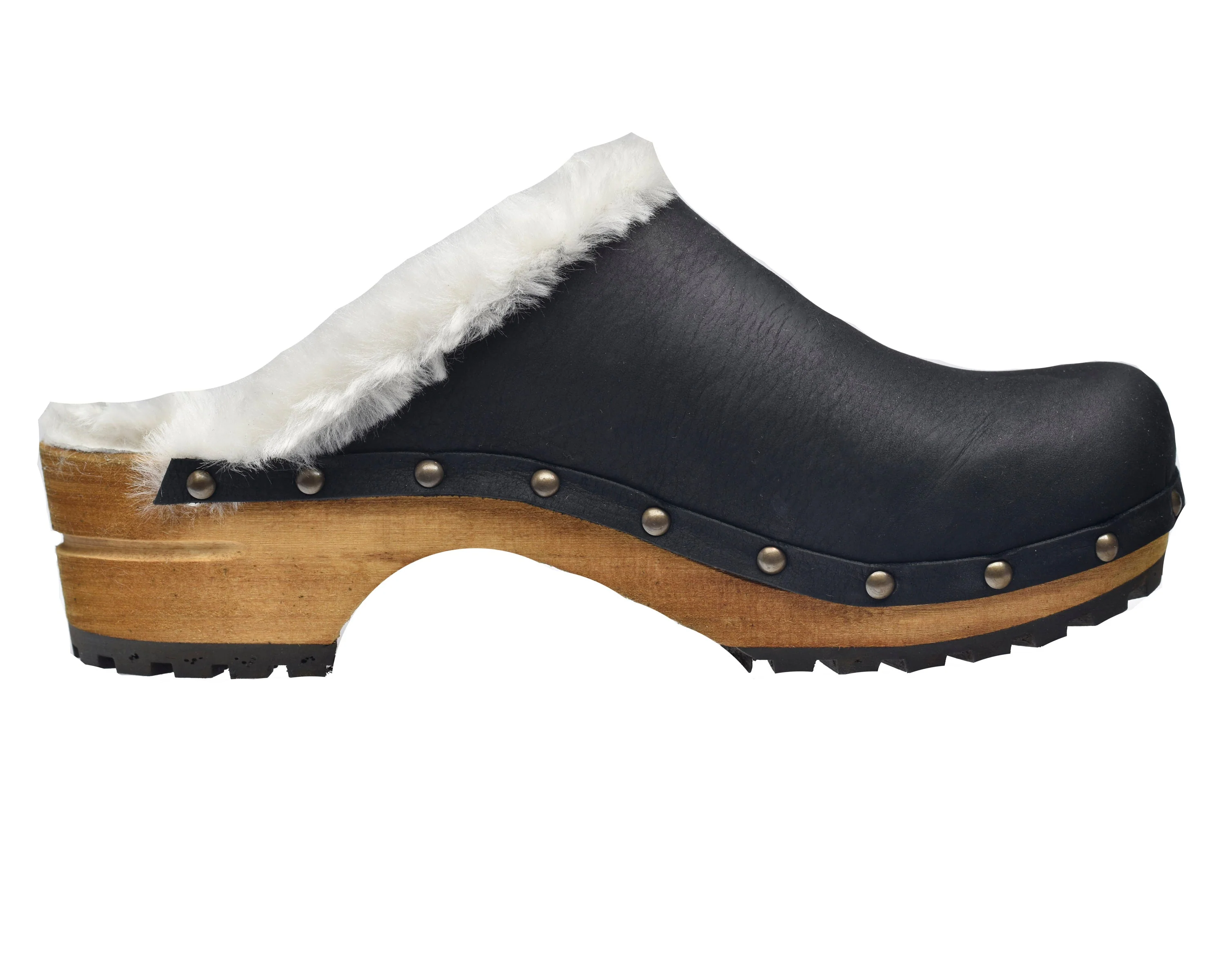 Hese Women's Wood Clog in Black - Image 5