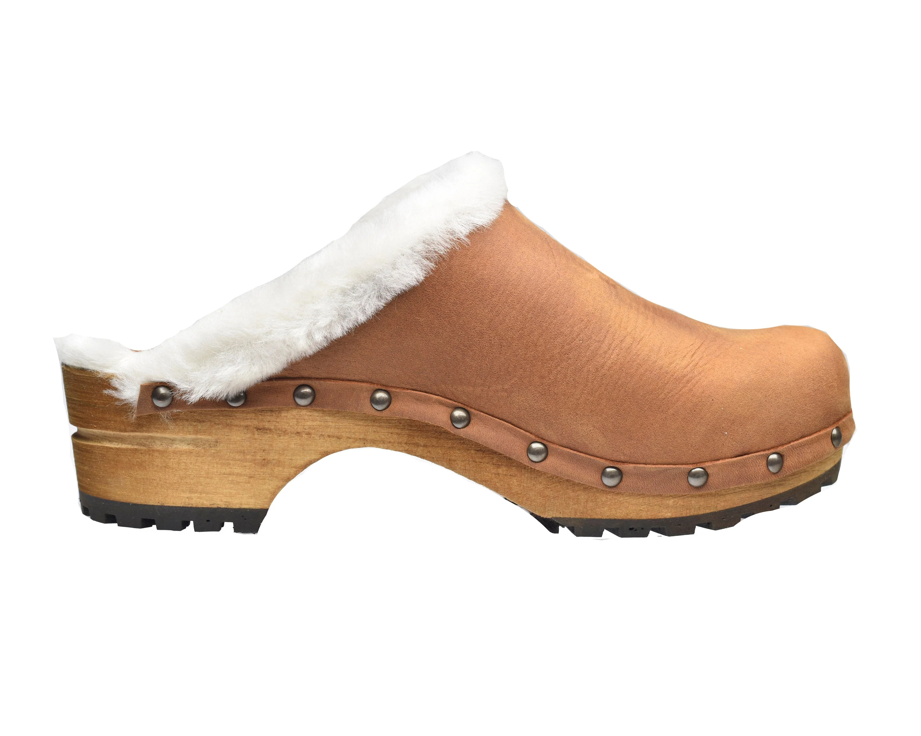 Hese Women's Wood Clog in Chestnut - Image 5