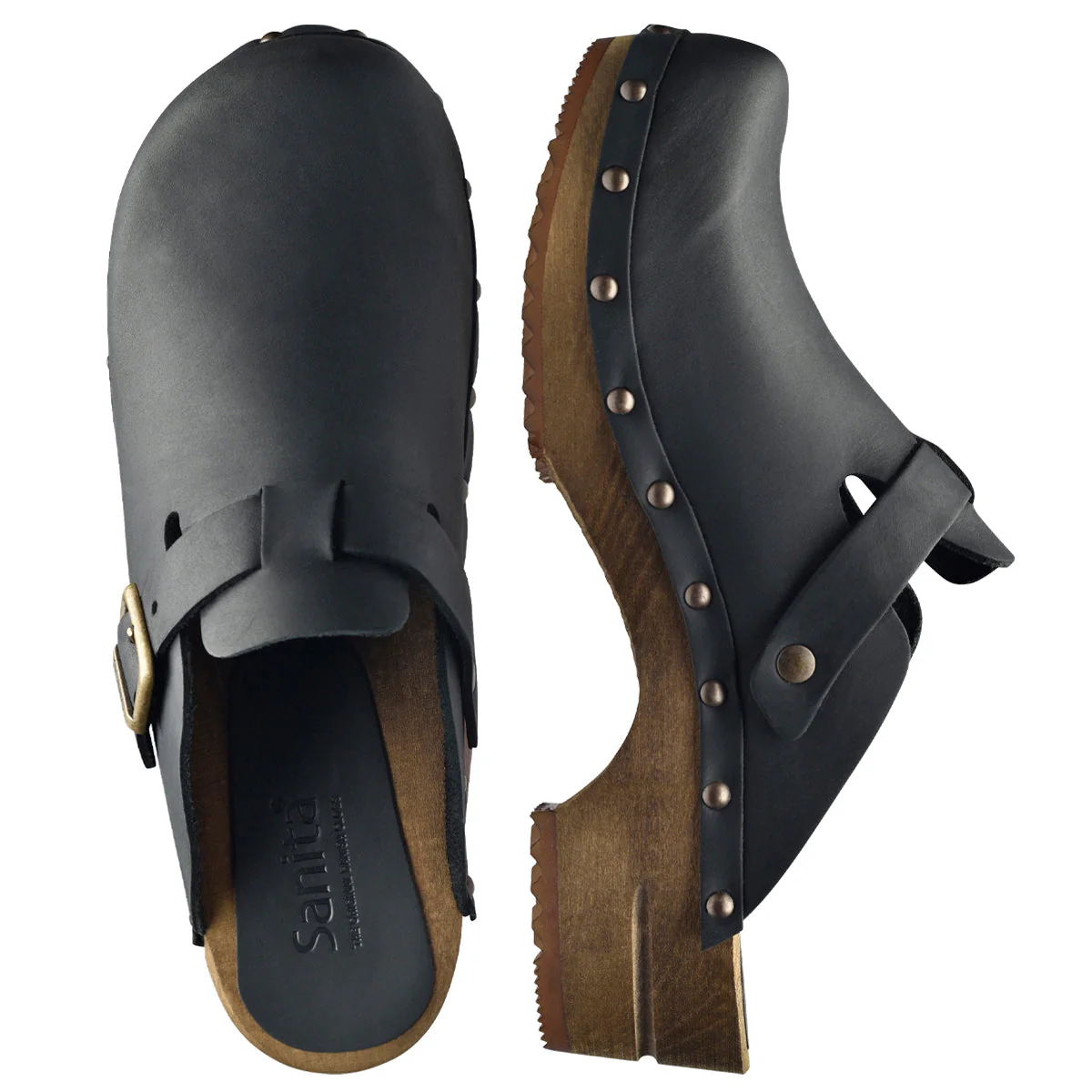 Kristel Women's Wood Clog in Black - Image 3