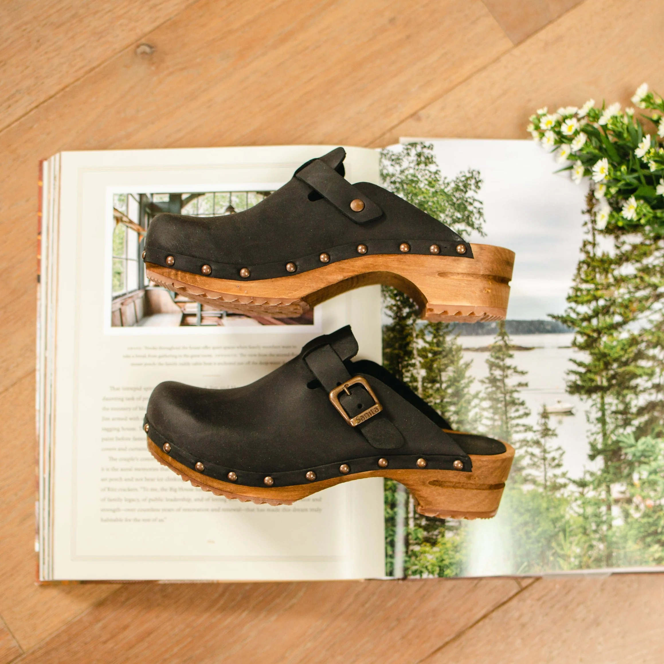 Kristel Women's Wood Clog in Black - Image 6