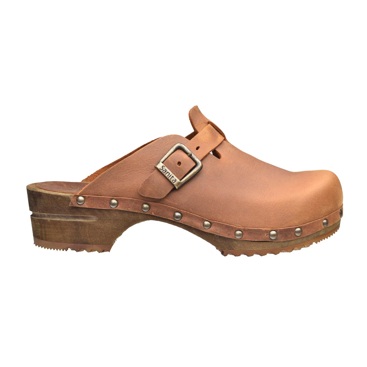 Kristel Women's Wood Clog in Chestnut - Image 4
