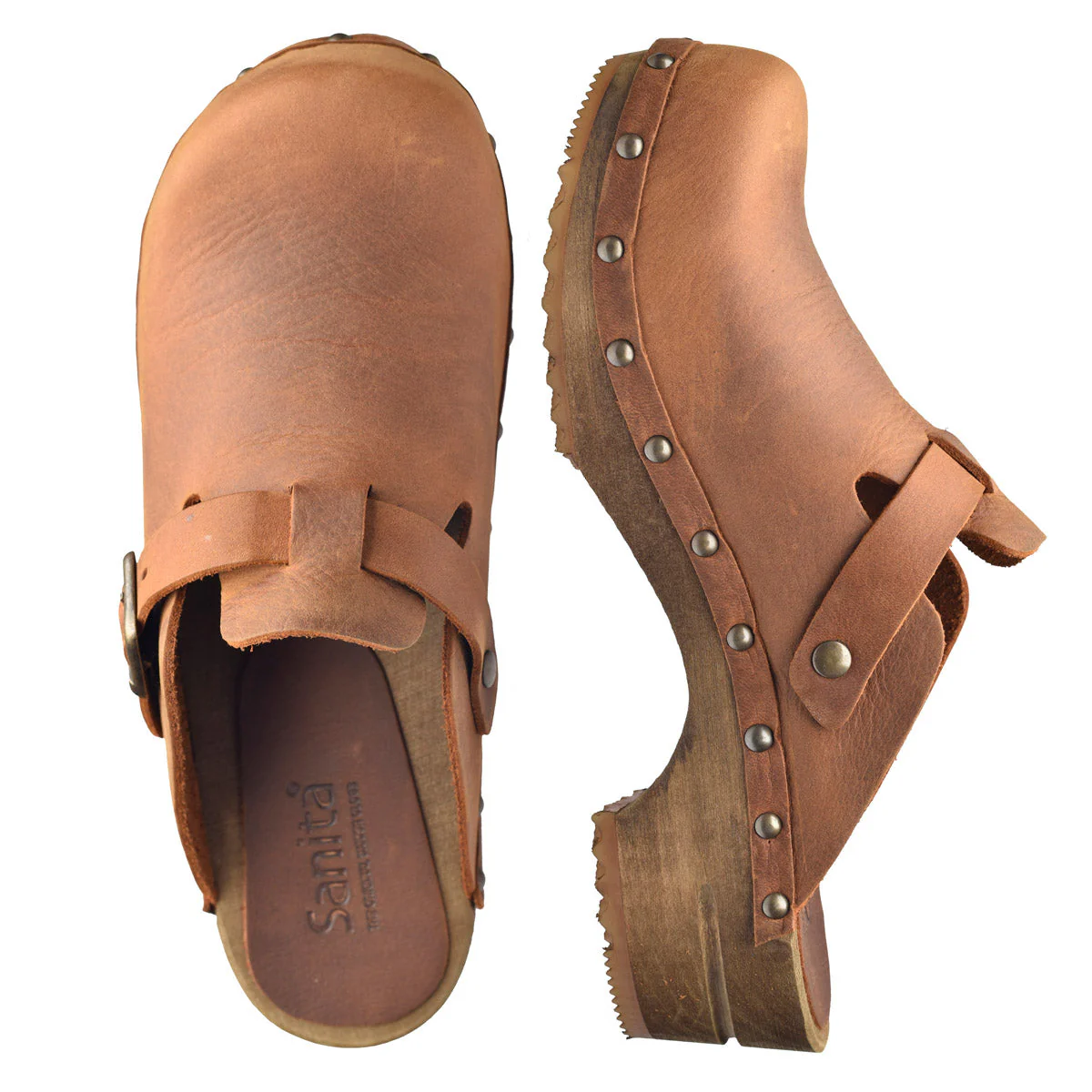 Kristel Women's Wood Clog in Chestnut - Image 5