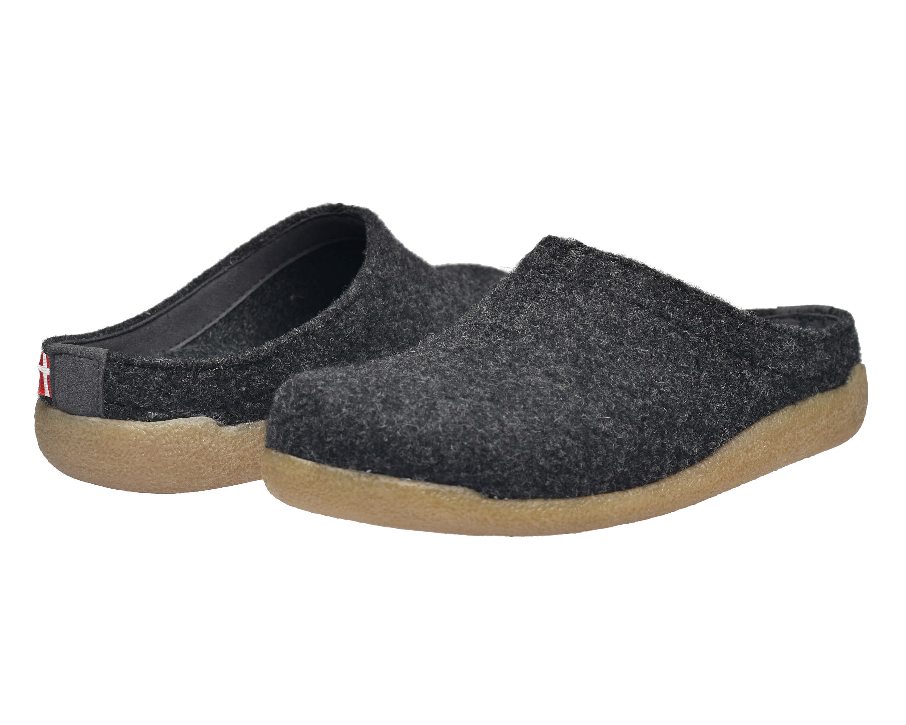 Lodge Slide Unisex Wool Slipper in Charcoal - Image 5