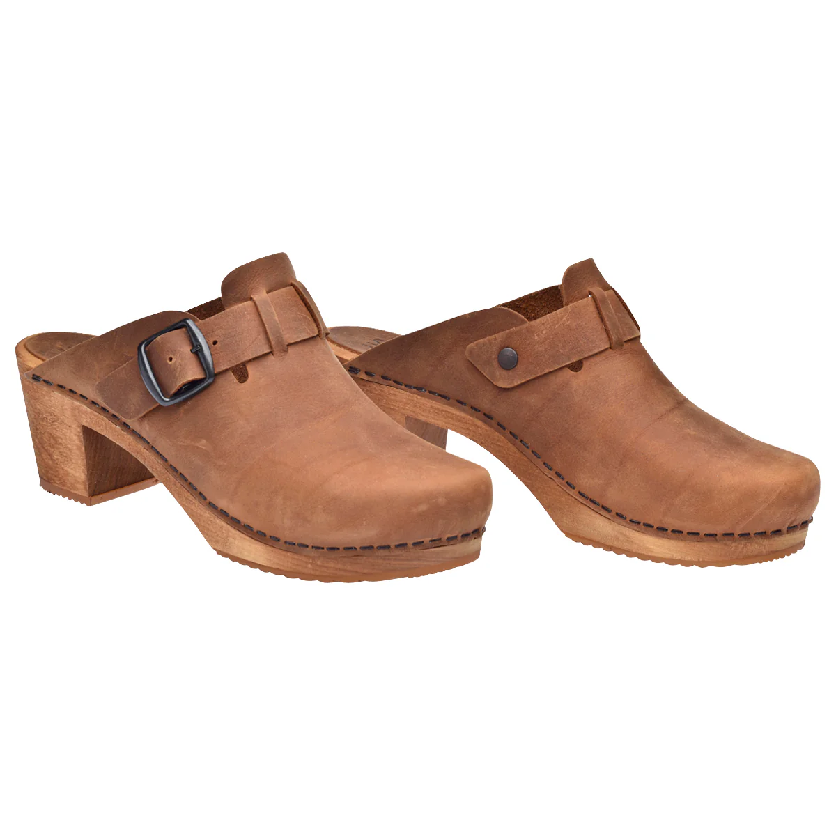 Malulo Women's Wood Mule in Chestnut - Image 3