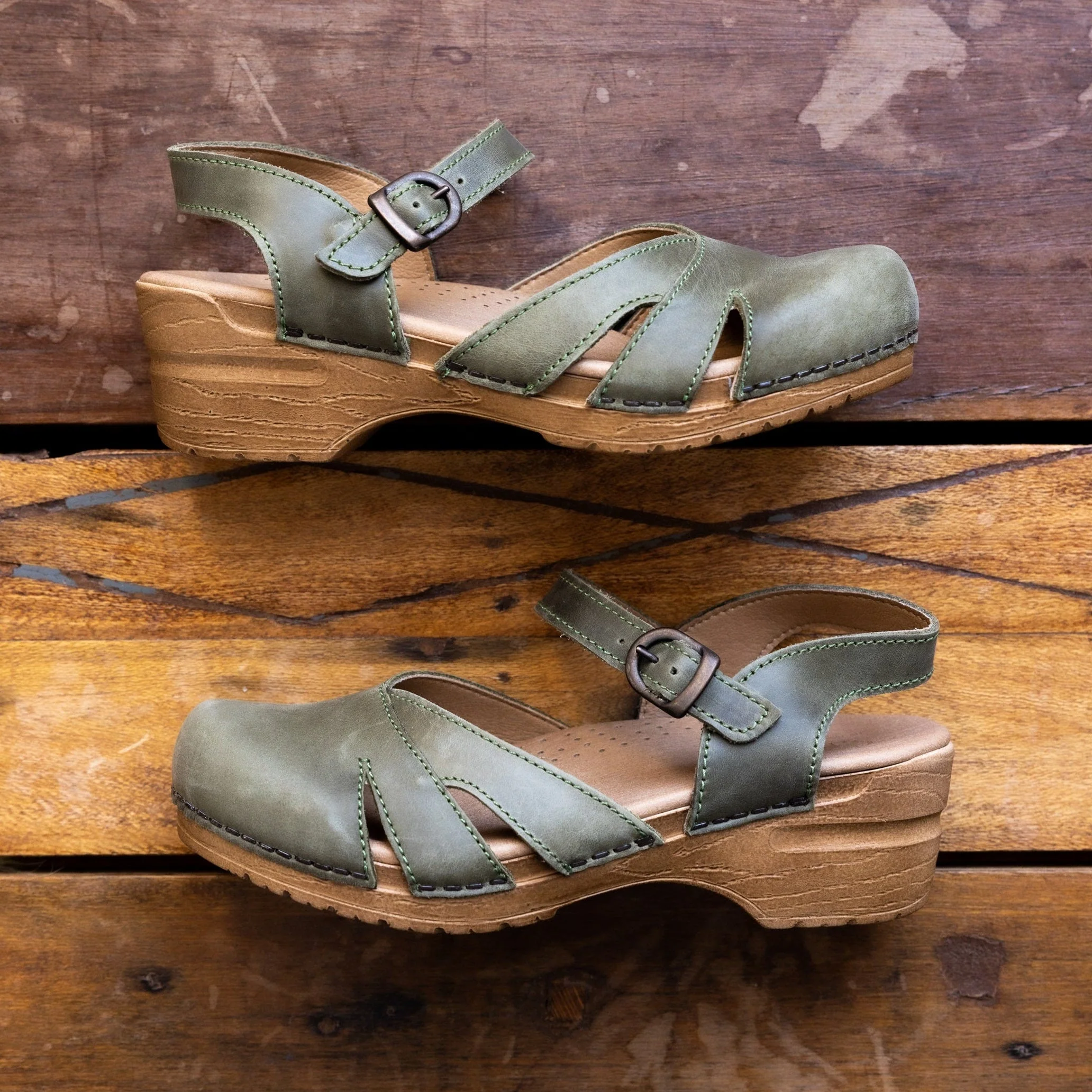 Margrethe Women's Sandal in Khaki - Image 3