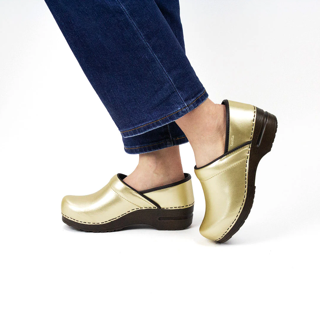 Pro. PU Women's Clog in Gold - Image 3