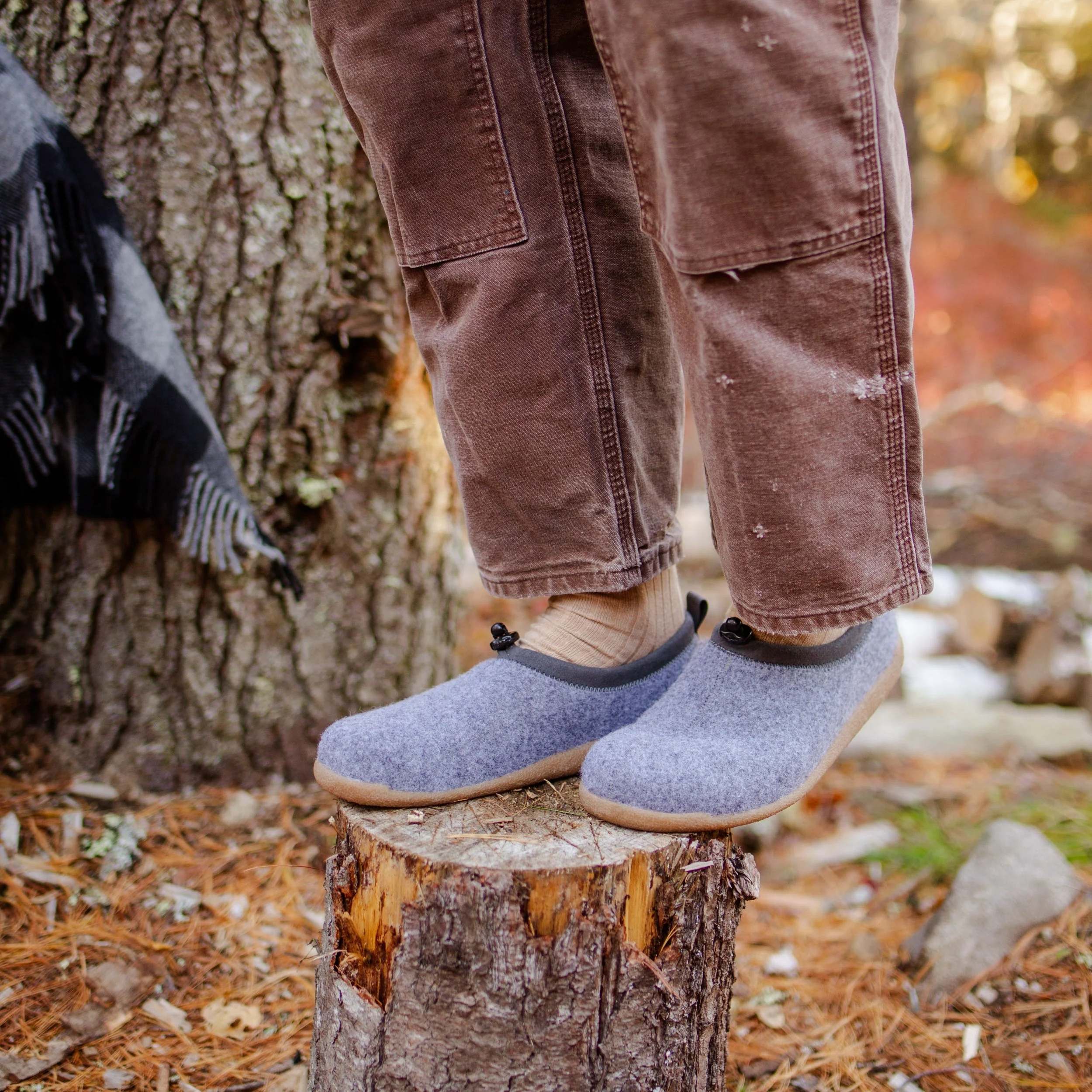Stromo Unisex Wool Slipper in Slate - Image 3