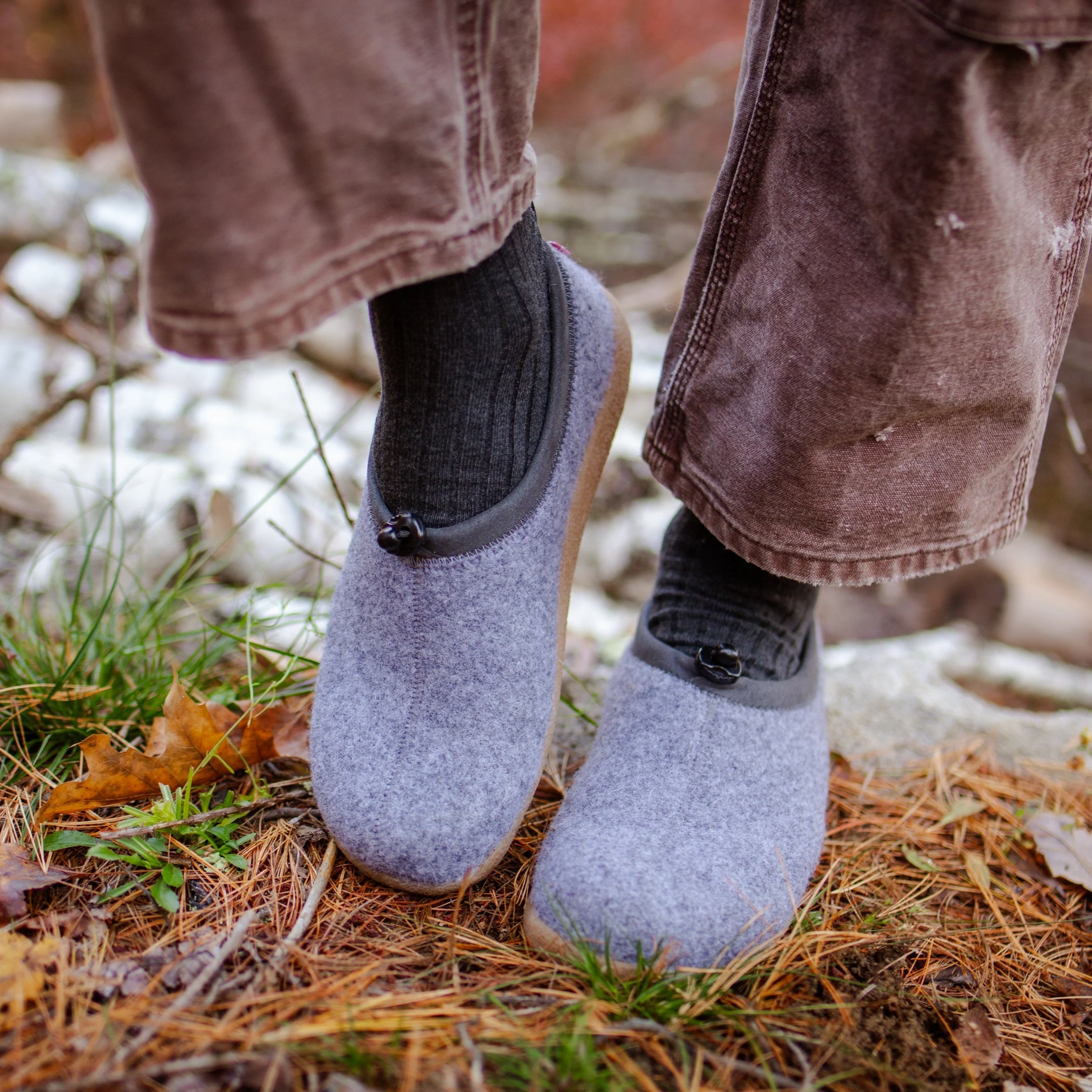 Stromo Unisex Wool Slipper in Slate - Image 4