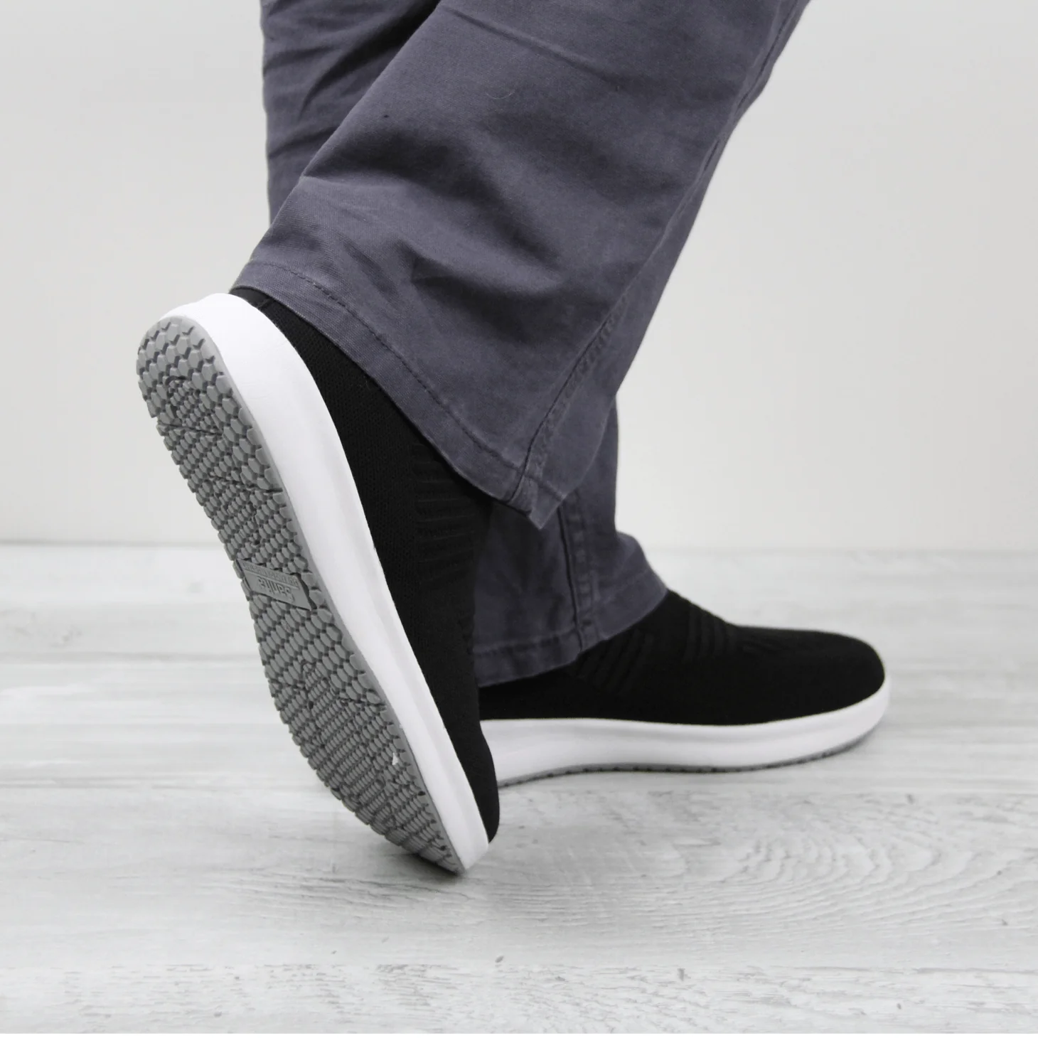Trident Unisex Slip-on Sneaker in Black - Image 4