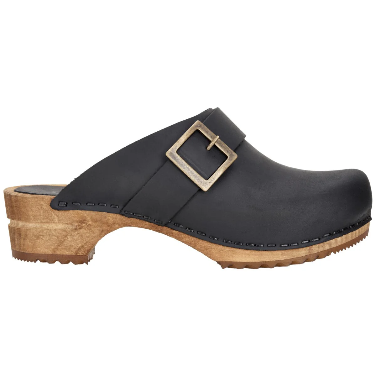 Urban Women's Wood Clog in Black - Image 2