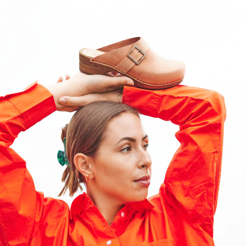 Urban Women's Wood Clog in Salmon - Image 2