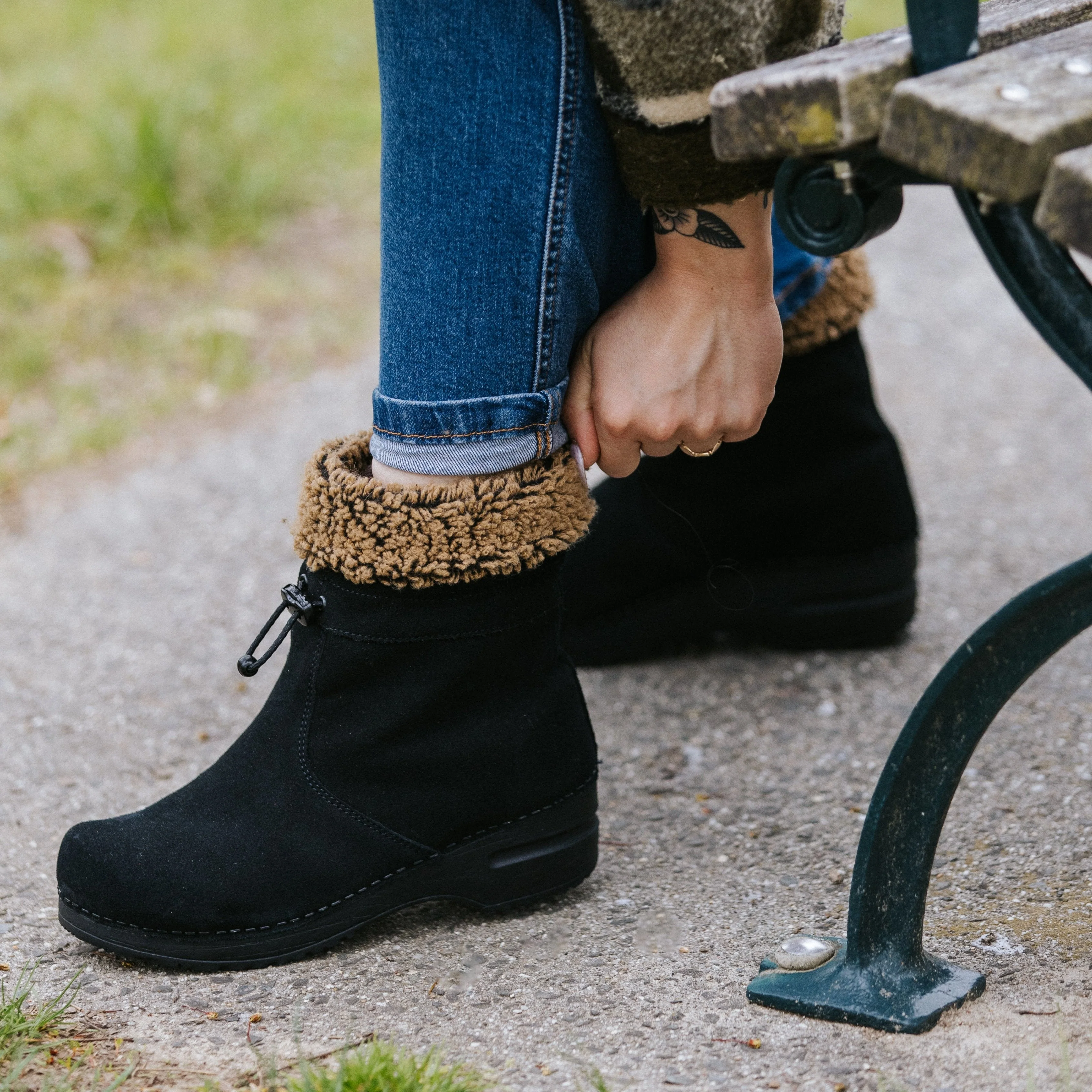 Yama Women's Suede Boot in Black - Image 3